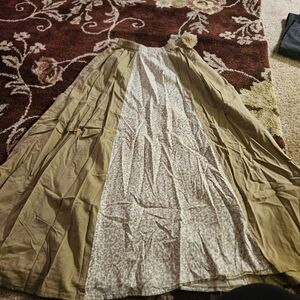 Juniors Floral Panel "Hippie" Maxi Skirt One Size Skirt Has Pockets